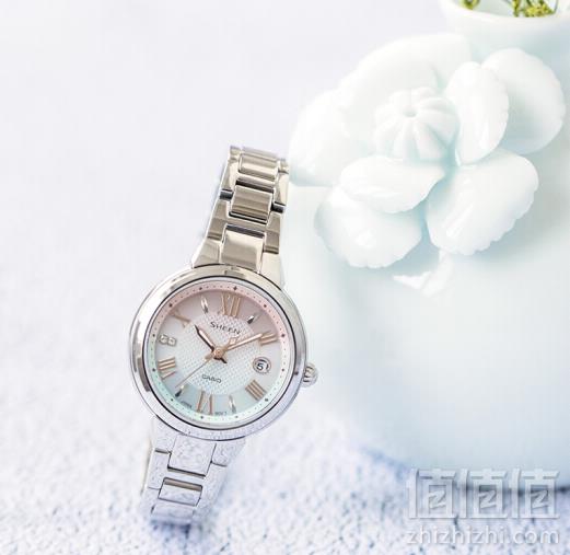 林允儿同款 Casio 卡西欧 Sheen系列 SHE-4516SBD-7C 太阳能时尚女表 礼盒装1060元包邮（需领券）