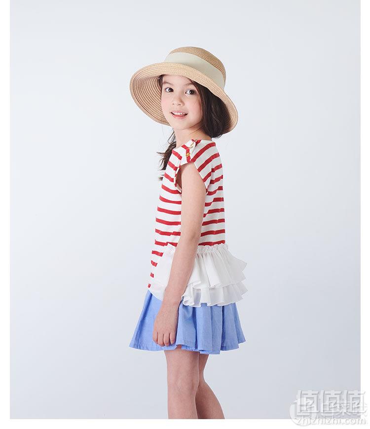 任选2套！日本超高人气童装品牌，petit main 2019夏季新款女童短袖裙裤套装*2套  ￥139包邮69.5元/套（双重优惠 拍2件）