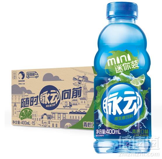 脉动（Mizone）维生素功能饮料 青柠400ml*15瓶秒杀价33.8元