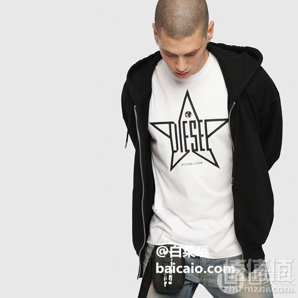 L码，Diesel 迪赛 T-Diego-YH 男士纯棉印花T恤159.35元