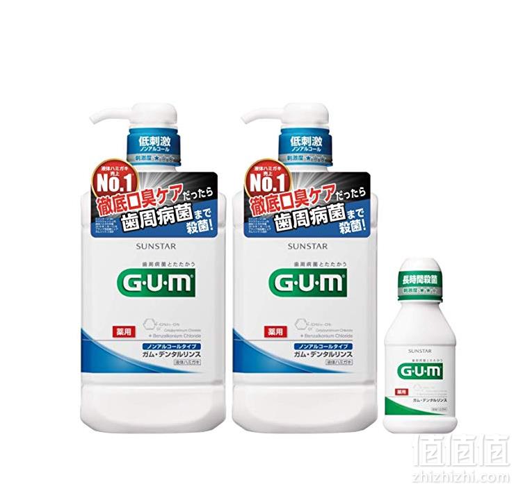 GUM 全仕康 无酒精 牙周护理漱口水套装 960ml*2瓶+80ml162.79元