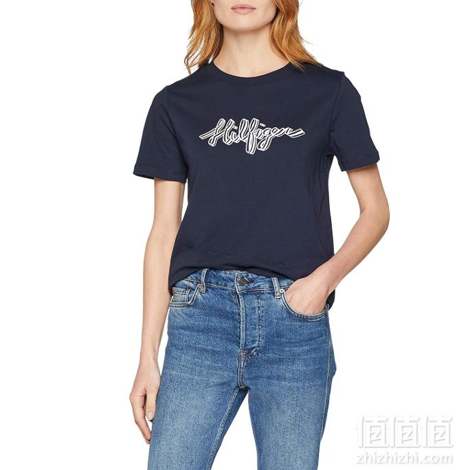 限M/L码，Tommy Hilfiger 汤米·希尔费格 女士短袖T恤 WW0WW23857137.38元