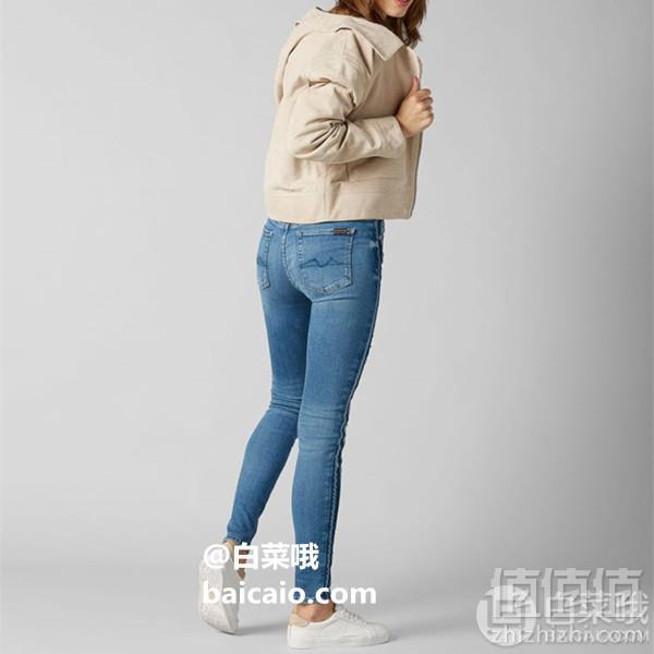 W25/L30码，7 For All Mankind International SAGL 女士紧身牛仔裤251.06元