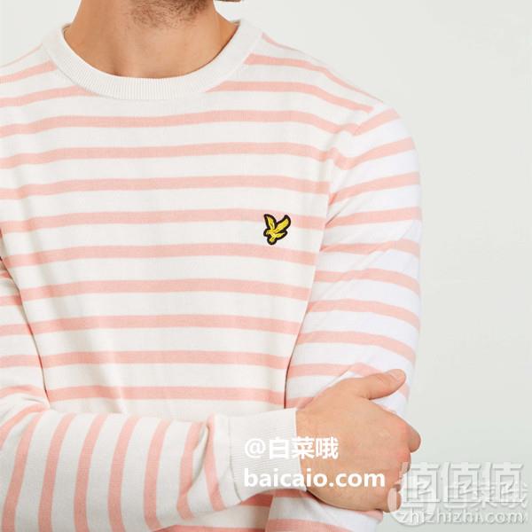 限S码，Lyle & Scott 苏格兰金鹰 Breton 男士纯棉长袖T恤135.68元