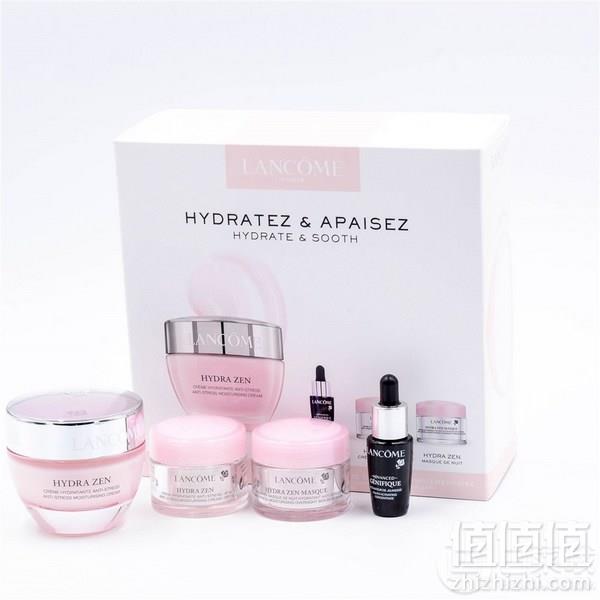 LANCOME 兰蔻 水份缘舒缓凝霜 50ml+精华7ml+面霜15ml+晚安面膜15ml免费直邮到手427元