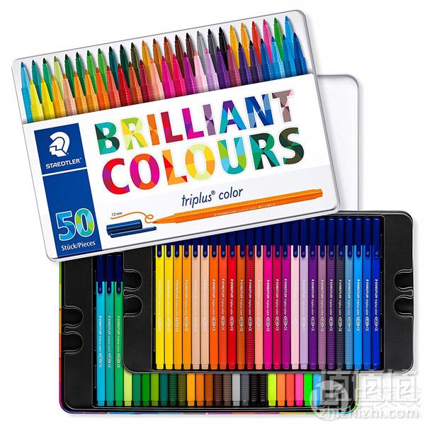 天猫旗舰店￥445，Staedtler 施德楼 323 M50 三角彩绘笔套装 铁盒装折后163.84元（需用码）