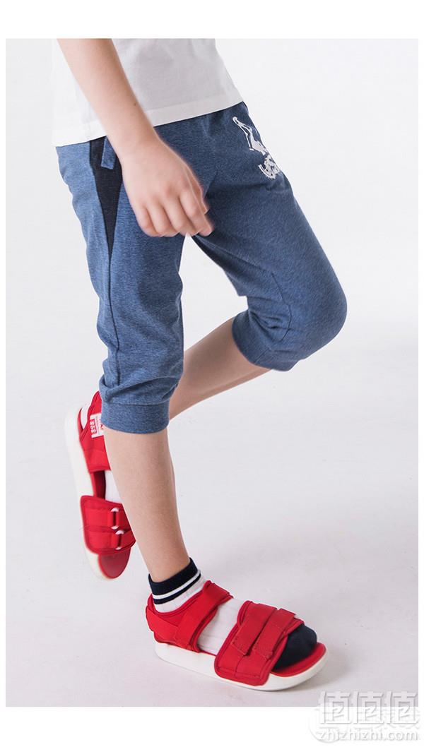 Hush Puppies 暇步士 2019夏季新款男童中大童时尚七分裤（105~170码）多色99元包邮（需领券）