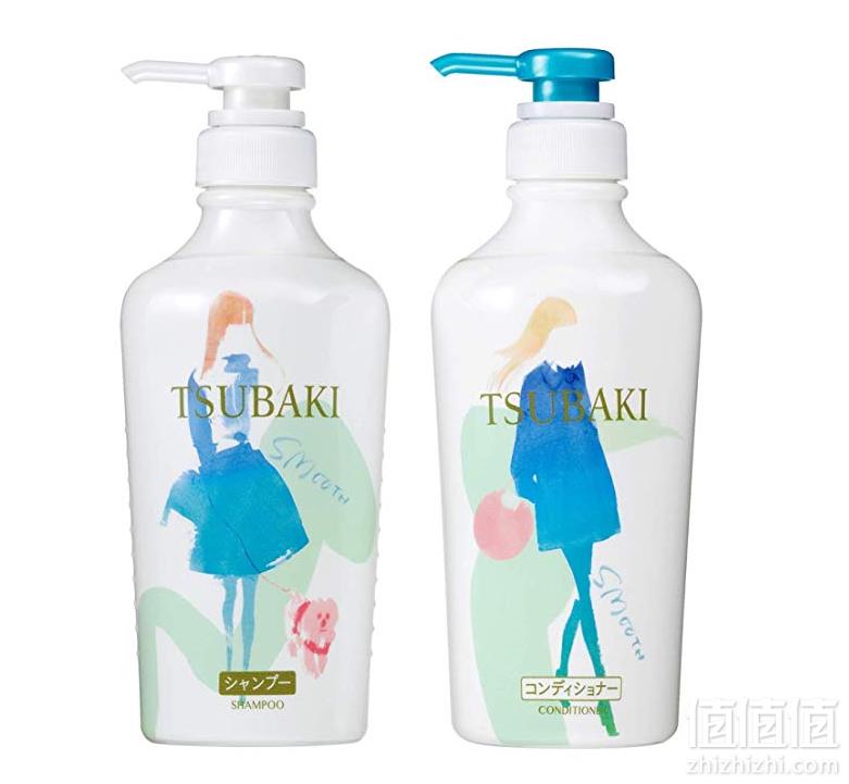 PRIMEDAY特价，TSUBAKI 丝蓓绮 干爽直发型按压泵情侣套装（洗发水450ml+护发素450ml）50.07元