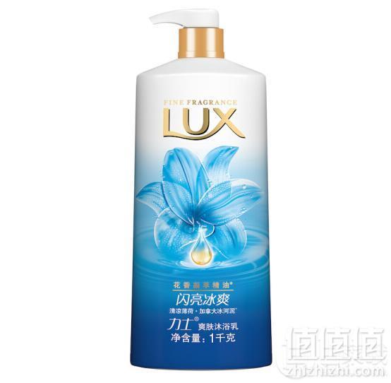 LUX 力士 闪亮冰爽 爽肤沐浴乳1000g 送隆力奇花露水 195ml*3瓶29.7元
