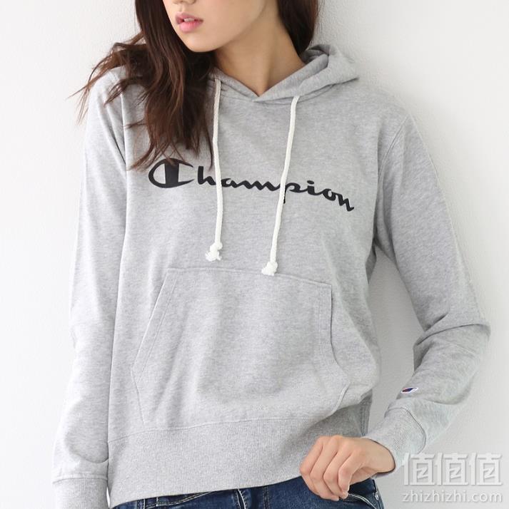 M码，Champion 冠军牌 日本Basic线 CW-K111 女士纯棉连帽卫衣165元