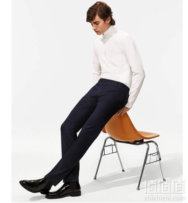 PRIMEDAY特价，Calvin Klein 卡尔文·克莱恩 男款弹力斜纹棉布休闲长裤140.55元