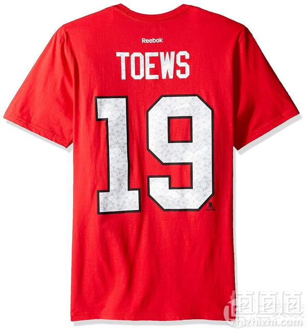 限L码，Reebok 锐步 NHL Chicago Blackhawks 男士短袖T恤38.21元