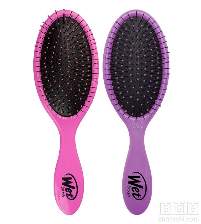 美国进口，The Wet Brush 大号经典神奇湿发梳气囊梳 粉色+紫色 2个装75.44元（PRIME会员额外7折）