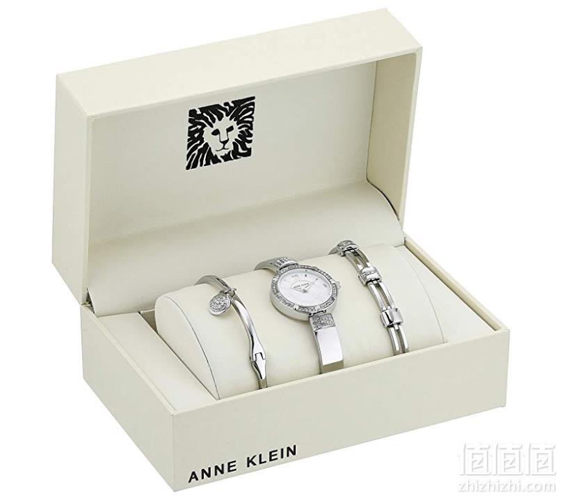 PRIMEDAY特价，Anne Klein 安妮克莱因 AK/3295SVST 施华洛世奇水晶装饰手表手链套装312.26元