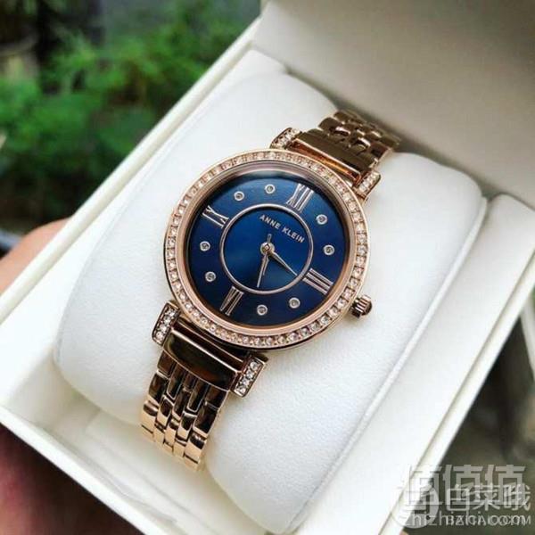 PRIMEDAY特价，Anne Klein 安妮·克莱因  水晶点缀玫瑰金手镯手表317.49元