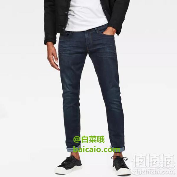 PrimeDay特价，G-Star Raw 3301系列 男士紧身牛仔裤217.5元