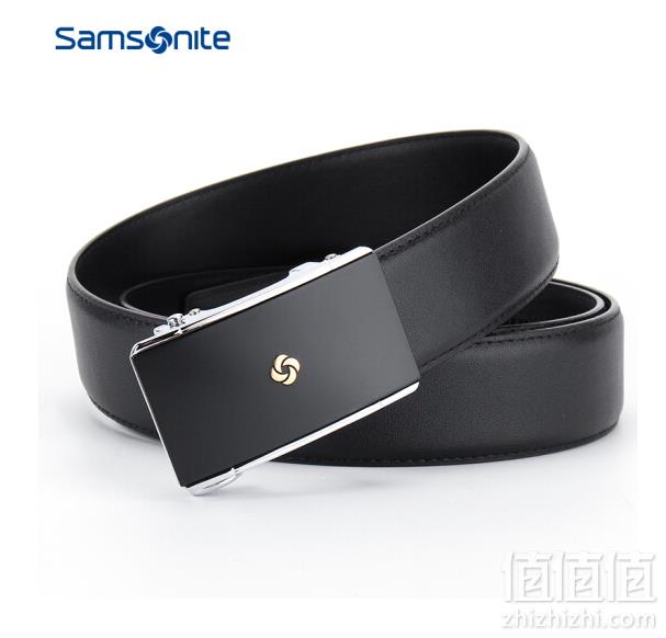 限Plus会员，Samsonite 新秀丽 男士牛皮自动扣皮带 120cm TK2*09002109包邮（需领券）