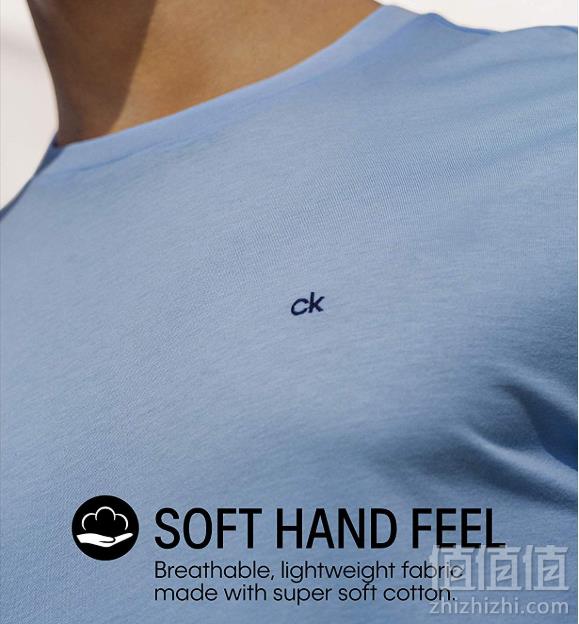 PRIMEDAY特价，Calvin Klein 卡尔文·克莱恩 男士防紫外线纯棉短袖T恤 限尺码89.26元