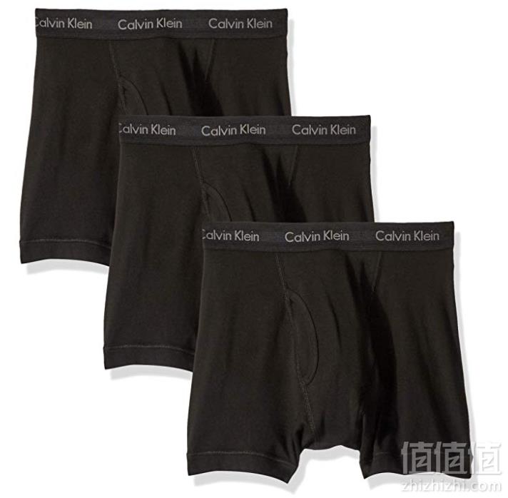 PRIMEDAY特价，Calvin Klein 卡尔文·克莱恩 男士经典棉质平角内裤 3条装121.39元