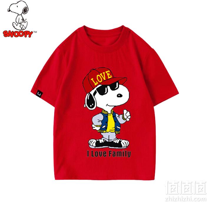 peanuts 史努比 男/女童短袖t恤 多款19.9元包邮（需领券）
