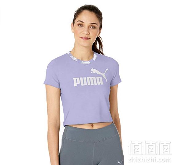 限L码，PUMA 彪马  logo短款女子短袖T恤87.08元