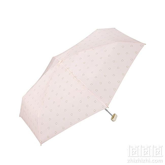 w.p.c  黄金串珠爱心 粉色 折叠 遮阳伞50cm108.5元