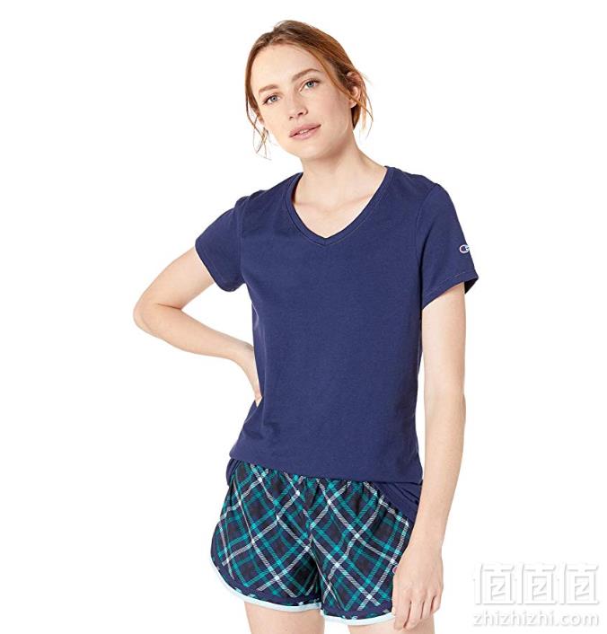 码全，Champion 冠军 女款V领纯色短袖T恤  W5006475.39元