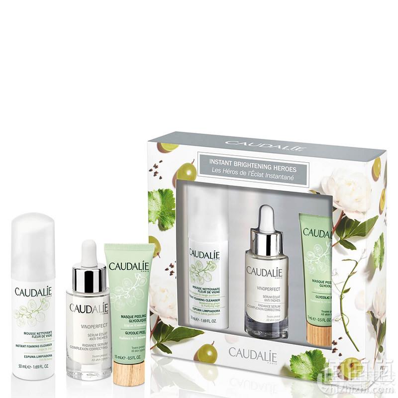 Caudalie 欧缇丽 全线7折，闪耀明星三件套装（精华液30ml+洁面泡沫50ml+面膜15ml）凑单免费直邮到手283.36元（需用码）