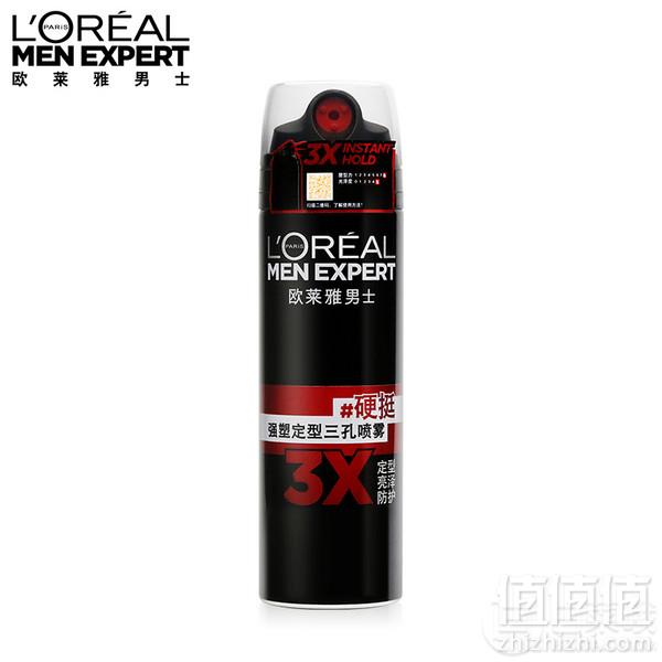 PLUS会员，L'OREAL PARIS 欧莱雅 男士强塑定型三孔喷雾 200ml*2瓶 49.8元24.9元/件（2件5折）