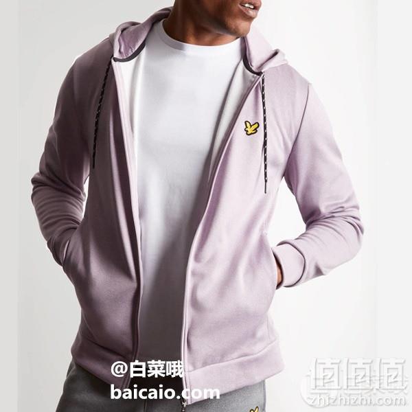 S码，Lyle & Scott 苏格兰金鹰 男士连帽拉链卫衣228.57元