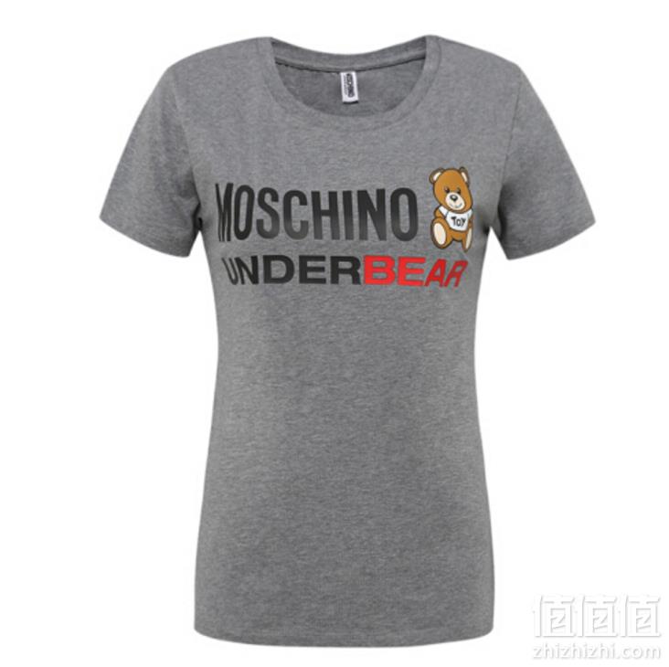 Moschino 莫斯奇诺 女士灰色小熊棉质短袖T恤 A1906 3色447.2元包邮（下单满减）