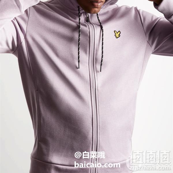 S码，Lyle & Scott 苏格兰金鹰 男士连帽拉链卫衣228.57元