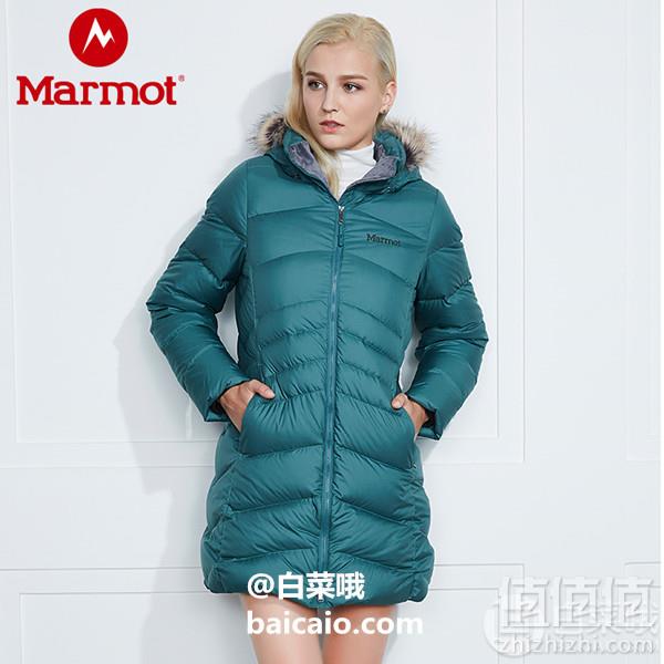 XS码，Marmot 土拨鼠 Montreal蒙特利尔 女士700蓬中长款毛领羽绒服785701056.13元（天猫旗舰店促销价2799元）