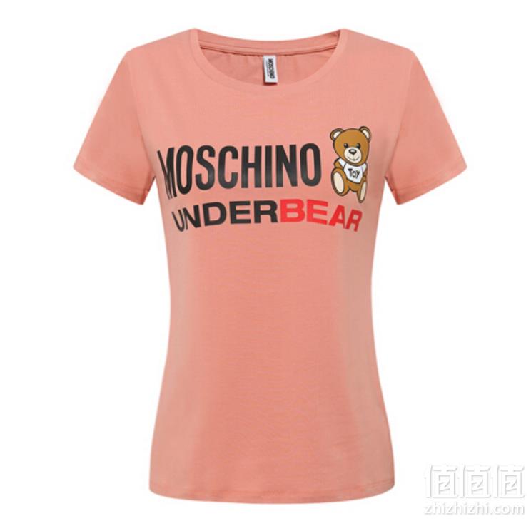 Moschino 莫斯奇诺 女士灰色小熊棉质短袖T恤 A1906 3色447.2元包邮（下单满减）