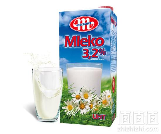 波兰进口 MLEKOVITA 妙可 全脂纯牛奶1L*12盒*3箱 ￥247.67含税包邮6.88元/L