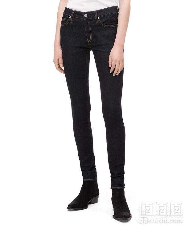 限24x30码，Calvin Klein 卡尔文·克莱恩 Ckj 001 女式中腰紧身牛仔裤130.96元
