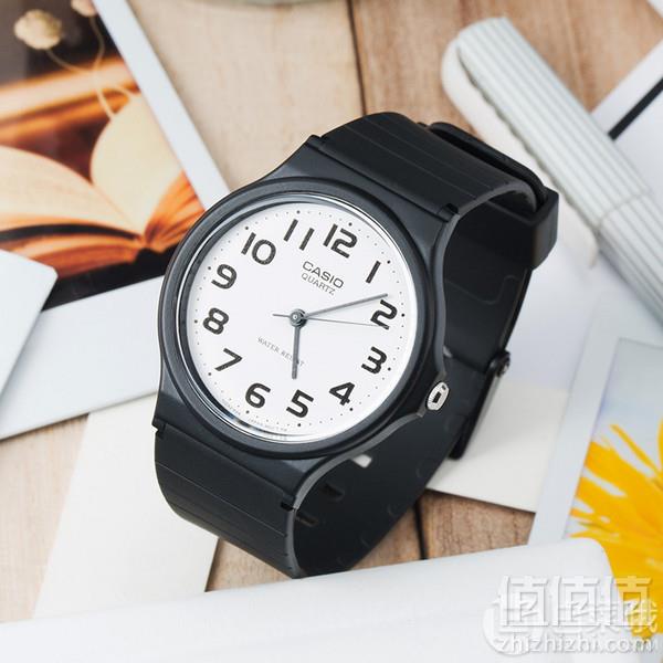 CASIO 卡西欧 EAW-MQ-24-7B2 中性黑色树脂表带手表86.02元