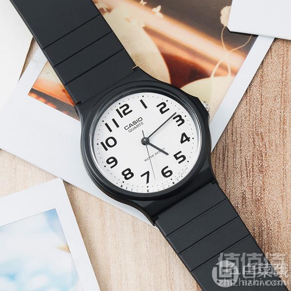 CASIO 卡西欧 EAW-MQ-24-7B2 中性黑色树脂表带手表86.02元