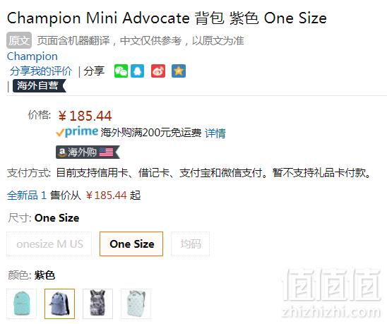 Champion 冠军 Mini Advocate 休闲双肩包185.44元