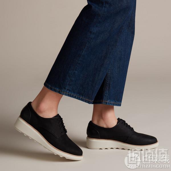 UK4码，Clarks 其乐 Sharon Crystal 女款坡跟休闲鞋181.93元