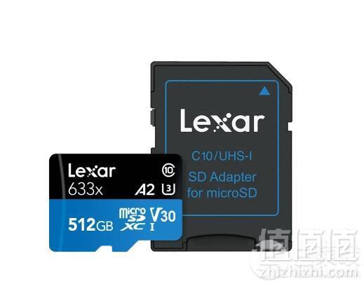 Lexar 雷克沙 512GB 633x高速TF卡 microSD存储卡 100MB/S399元包邮（需领券）
