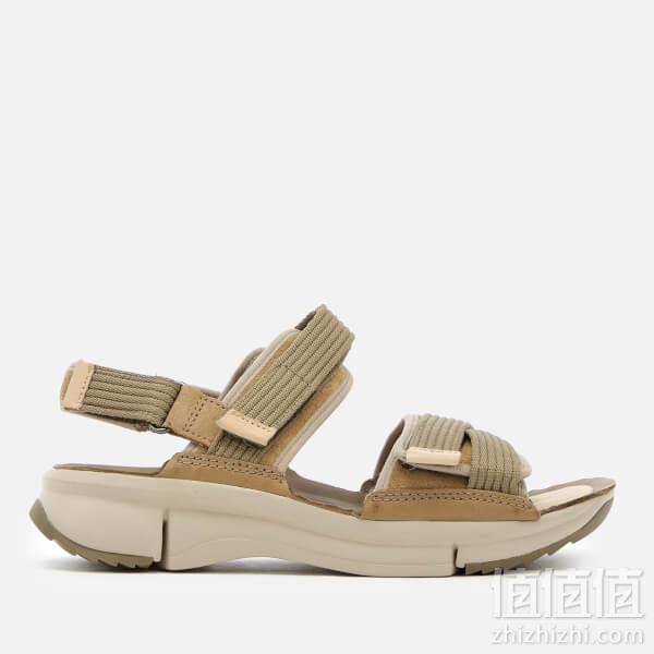 Clarks Women's Tri Walk Combi Sandals - Khaki Combi