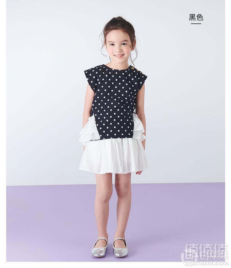 任选2套！日本超高人气童装品牌，petit main 2019夏季新款女童短袖裙裤套装*2套  ￥129包邮新低64.5元/套（双重优惠 拍2件）