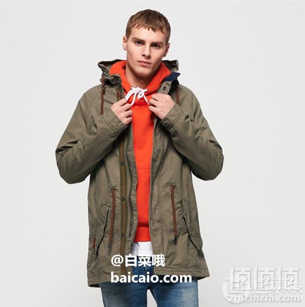 L码，Superdry 极度干燥 Aviator Rookie 男士中长款连帽夹克外套369.71元