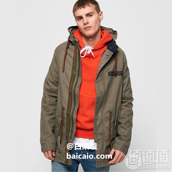 L码，Superdry 极度干燥 Aviator Rookie 男士中长款连帽夹克外套369.71元