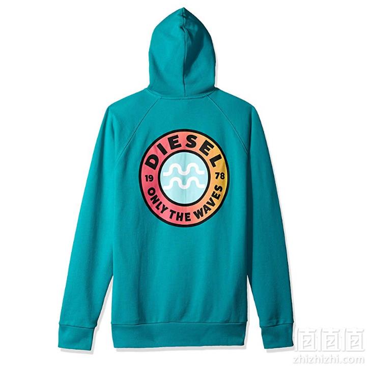 限M码，Diesel 迪赛 男式 Bmowt-brianz-b-o 连帽拉链卫衣232.94元
