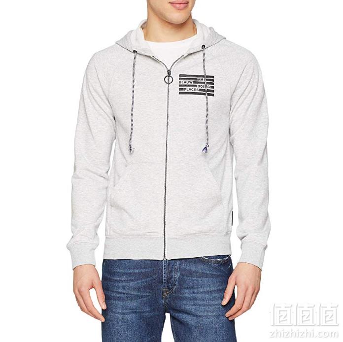 限M码，Scotch & SODA AMS blauw 男式经典拉链连帽衫282.02元