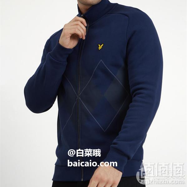 限M码，Lyle & Scott 苏格兰金鹰 Argyle 男士纯棉微绒夹克新低181.32元