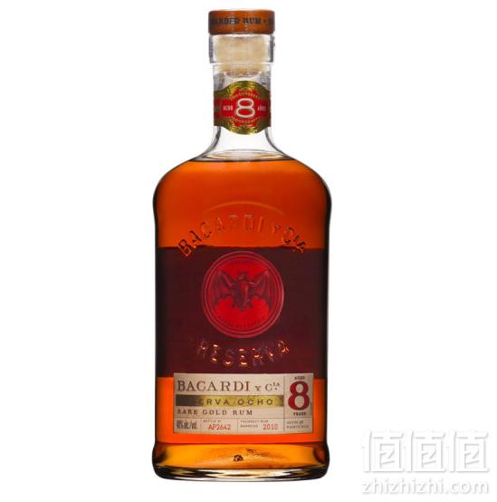 Bacardi 百加得  八年朗姆酒 750ml *2件 248元包邮124元/瓶（双重优惠）