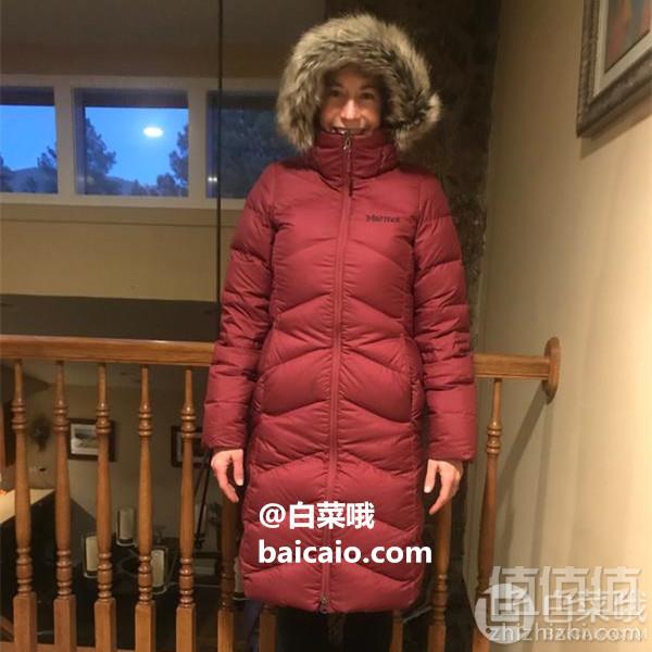 S码，Marmot 土拨鼠 Montreaux 女士700蓬长款羽绒服922元